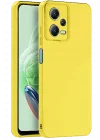 Mey İthalat®   Redmi Note 12 Pro 5G Kılıf Nano içi Kadife Silikon - Sarı
