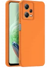 Mey İthalat®   Redmi Note 12 Pro 5G Kılıf Nano içi Kadife Silikon - Turuncu