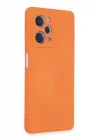 Mey İthalat®   Redmi Note 12 Pro 5G Kılıf Nano içi Kadife Silikon - Turuncu