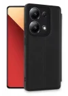 Mey İthalat®   Redmi Note 13 4G Kılıf Flip Cover - Siyah