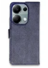Mey İthalat®   Redmi Note 13 Pro 4G Kılıf Trend S Plus Kapaklı Kılıf - Lacivert