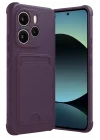 Mey İthalat®   Redmi Note 14 4G Kelvin Kartvizitli Silikon - Derin Mor