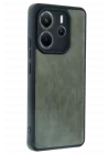 Mey İthalat®   Redmi Note 14 4G Kılıf Aras Deri Kapak - Koyu Yeşil