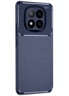 Mey İthalat®   Redmi Note 14 Pro 4G Kılıf Auto Focus Karbon Kapak - Lacivert