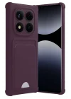 Mey İthalat®   Redmi Note 14 Pro Plus Kelvin Kartvizitli Silikon - Derin Mor