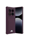 Mey İthalat®   Redmi Note 14 Pro Plus Kelvin Kartvizitli Silikon - Derin Mor