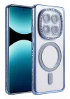 Mey İthalat®   Redmi Note 15 Pro 4G Joke Simli Magneticsafe Kılıf - Mavi
