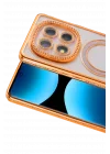 Mey İthalat®   Redmi Note 15 Pro 5G Joke Simli Magneticsafe Kılıf - Turuncu