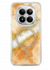 Mey İthalat®   Redmi Note 15 Pro 5G Lotus Simli Magsafe Kapak - Turuncu