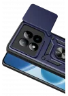 Mey İthalat®   Redmi Note 15 Pro 5G Pars Lens Yüzüklü Silikon - Lacivert