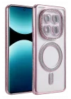 Mey İthalat®   Redmi Note 15 Pro Plus 5G Joke Simli Magneticsafe Kılıf - Pembe
