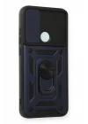 Mey İthalat®   Redmi Note 8 Kılıf Pars Lens Yüzüklü Silikon - Lacivert