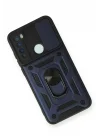 Mey İthalat®   Redmi Note 8 Kılıf Pars Lens Yüzüklü Silikon - Lacivert