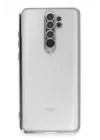 Mey İthalat®   Redmi Note 8 Pro Kılıf  Lensli Silikon - Gümüş