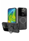 Mey İthalat®   Redmi Note 9 Joy Lens Standlı Kapak - Siyah