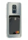 Mey İthalat®   Redmi Note 9 Kılıf Kart Şeffaf Silikon - Şeffaf