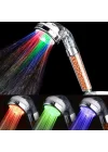 Mey İthalat®  Renk Değiştiren Led Işıklı Su Tasarruflu Basınçlı Duş Başlığı