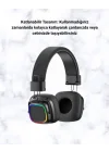 Mey İthalat® Renkli Işık Efektli Bluetooth 5.3 Müzik Kulaklığı Yeni Nesil
