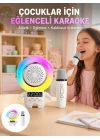 Mey İthalat® Renkli Işıklı Astronot Mini Bluetooth Speaker ve Karaoke Mikrofon