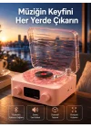 Mey İthalat® Retro Kristal Netliğinde Ses – Gece Işıklı Retro Bluetooth Hoparlör Yeni Nesil