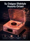 Mey İthalat® Retro Saatli Bluetooth Hoparlör – Gece Lambalı Kristal Ses Kalitesi Yeni Nesil