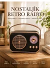 Mey İthalat® Retro Tarz Kablosuz Radyo – Bluetooth, USB ve TF Kart Girişli