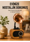 Mey İthalat® Retro Tasarımlı Mini Bluetooth Hoparlör ve FM Radyo Çoklu Medya Yeni Nesil
