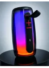 Mey İthalat® RGB Aydınlatmalı Kablosuz Bluetooth Hoparlör USB Bellek TF Kart Destekli