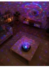 Mey İthalat® RGB Bluetooth Disko Lambası Dahili Hoparlörlü Müzikli Parti Işığı USB ve TF Kartlı
