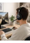 Mey İthalat® RGB Işıklı Bluetooth Mikrofonlu Kulaklık Uzun Süreli Kullanım Type-C Şarjlı