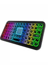 Mey İthalat® RGB Işıklı Kablosuz Mini Klavye 10 mm İnce Gövde