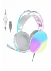 Mey İthalat® RGB Işıklı Yüksek Ses Kaliteli Kablosuz Kulak Üstü Bluetooth Kulaklık