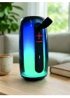 Mey İthalat® RGB LED Taşınabilir Bluetooth Speaker Güçlü Bas Ses Type-C Şarj Girişli