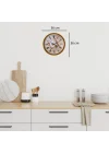 Mey İthalat® Rustic Kitchen Turuncu 36 Cm Duvar Saati