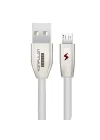 Mey İthalat®  S53 Led Işıklı Micro USB Kablo 1M 3A - Beyaz