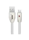 Mey İthalat®  S53 Led Işıklı Micro USB Kablo 1M 3A - Beyaz