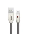 Mey İthalat®  S53 Led Işıklı Micro USB Kablo 1M 3A - Siyah
