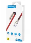 Mey İthalat®  S88 Metal Uçlu Micro USB Kablo 1M 2.4A - Kırmızı