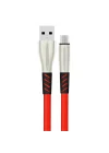 Mey İthalat®  S88 Metal Uçlu Micro USB Kablo 1M 2.4A - Kırmızı