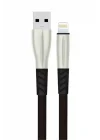 Mey İthalat®  S89 Metal Uçlu Lightning Kablo iphone Uyumlu 1M 2.4A - Siyah