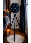 Mey İthalat® Sade Siyah Tripod Ayaklı Saat