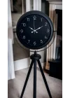 Mey İthalat® Sade Siyah Tripod Ayaklı Saat