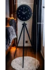 Mey İthalat® Sade Siyah Tripod Ayaklı Saat