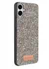 Mey İthalat®  Samsung Galaxy A07 4G Bright Simli Kapak - Gümüş