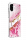 Mey İthalat®  Samsung Galaxy A07 4G Lotus Simli Magsafe Kapak - Pembe
