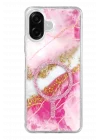 Mey İthalat®  Samsung Galaxy A07 4G Lotus Simli Magsafe Kapak - Pembe