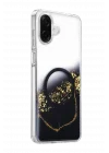 Mey İthalat®  Samsung Galaxy A07 4G Lotus Simli Magsafe Kapak - Siyah