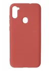Mey İthalat®  Samsung Galaxy A11 Kılıf Nano içi Kadife Silikon - Kiremit
