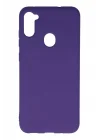 Mey İthalat®  Samsung Galaxy A11 Kılıf Nano içi Kadife Silikon - Mor