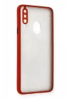 Mey İthalat®  Samsung Galaxy A20S Kılıf Montreal Silikon Kapak - Kırmızı